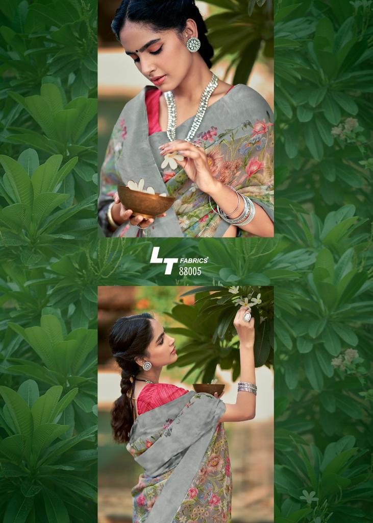 Lt Chitralekha Fancy Ethnic Wear Printed Georgette Designer Saree Collection